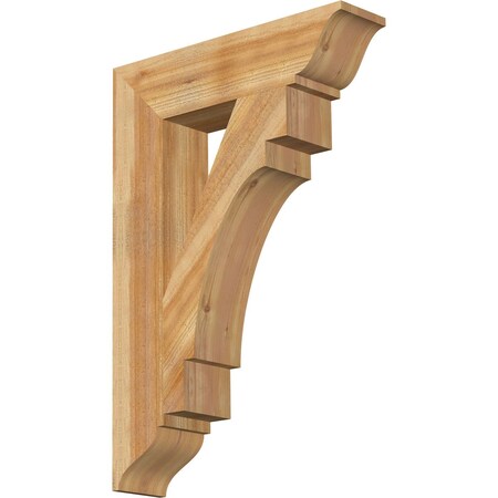 Ekena Millwork Merced Traditional Rough Sawn Bracket, Western Red Cedar, 6"W x 26"D x 38"H BKT06X26X38MRC01RWR